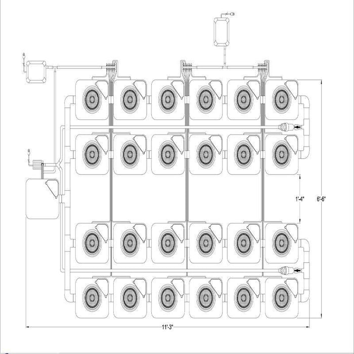 Current Culture H2O Under Current Double Barrel 24  - LED Grow Lights Depot