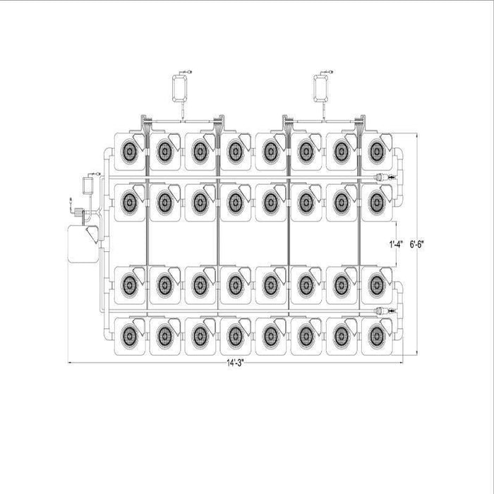 Current Culture H2O Under Current Double Barrel 32  - LED Grow Lights Depot