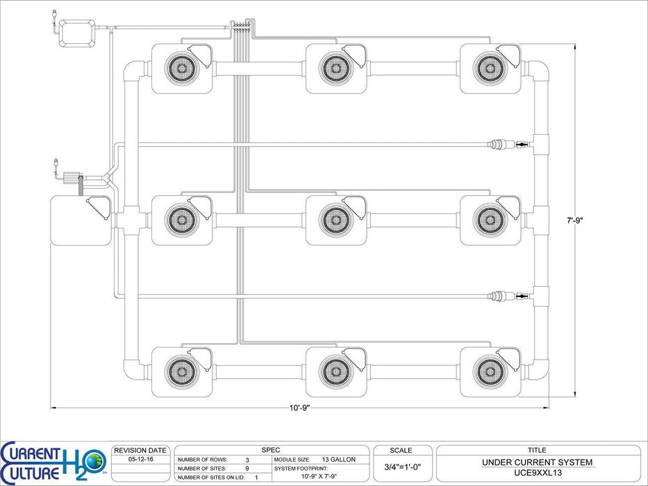 Current Culture H2O Under Current Evolution 9 XXL 13  - LED Grow Lights Depot