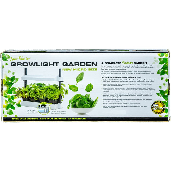 Sunblaster Micro LED Grow Light Garden, White  - LED Grow Lights Depot