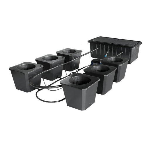 SuperCloset 6-Site Bubble Flow Buckets Hydroponic Grow System  - LED Grow Lights Depot