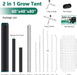 Mars Hydro 2-In-1 Grow Tent 5' x 4' (60" x 48" x 80")  - LED Grow Lights Depot
