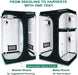 Mars Hydro 2-In-1 Grow Tent 3' x 2′ (36" x 24" x 55")  - LED Grow Lights Depot