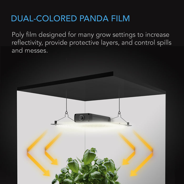 AC Infinity Black and White Panda Film | Waterproof Reflective Sheet | 10'x25'  - LED Grow Lights Depot