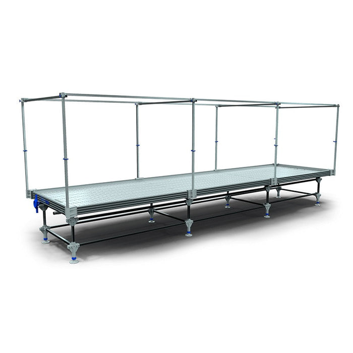 Wachsen 4' Rolling Benches (w/ ABS Tray Inserts)  - LED Grow Lights Depot