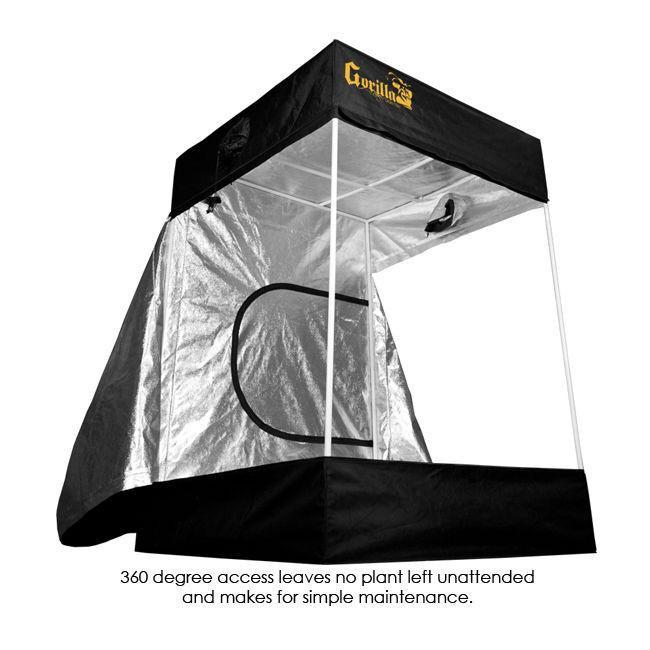 Gorilla Grow Tent 2′ x 4′ x 6′ 11″ (w/ ext. 7′ 11″)  - LED Grow Lights Depot