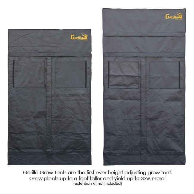 Gorilla Grow Tent Lite Line 4′ x 4′ x 6′ 7″ - LED Grow Lights Depot