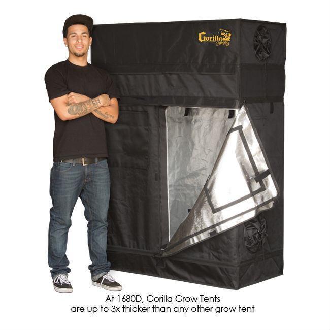 Gorilla Grow Tent Shorty 2′ x 4′ x 4′ 11″ (w/ ext. 5′ 8″)  - LED Grow Lights Depot