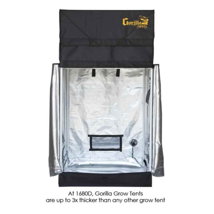 Gorilla Grow Tent Shorty 3′ x 3′ x 4′ 11″ (w/ ext. 5′ 8″) - LED Grow Lights Depot