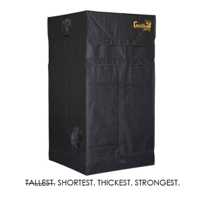 Gorilla Grow Tent Shorty 3′ x 3′ x 4′ 11″ (w/ ext. 5′ 8″) - LED Grow Lights Depot