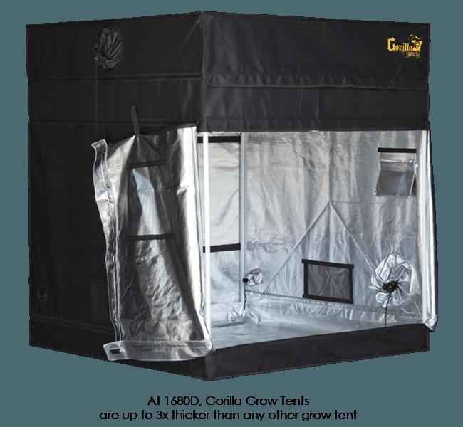 Gorilla Grow Tent Shorty 5′ x 5′ x 4′ 11″ (w/ ext. 5′ 8″) - LED Grow Lights Depot