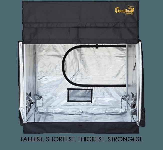 Gorilla Grow Tent Shorty 5′ x 5′ x 4′ 11″ (w/ ext. 5′ 8″) - LED Grow Lights Depot
