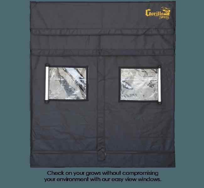 Gorilla Grow Tent Shorty 5′ x 5′ x 4′ 11″ (w/ ext. 5′ 8″) - LED Grow Lights Depot