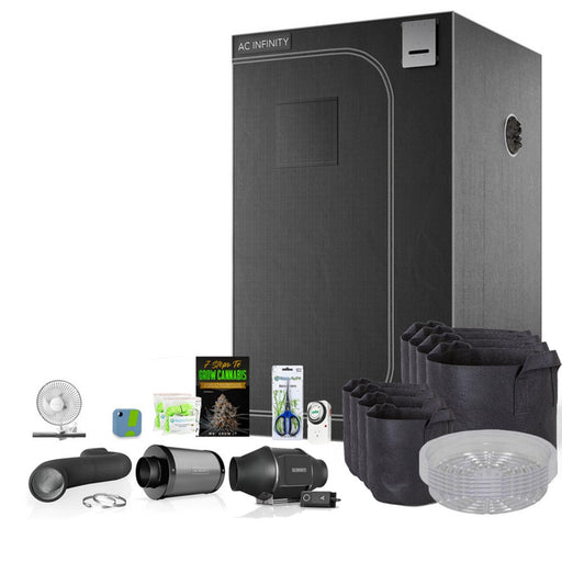 Happy Hydro 'The Essentials Plus' Grow Tent Kit | AC Infinity Tent & Ventilation | 3' x 3'  - LED Grow Lights Depot