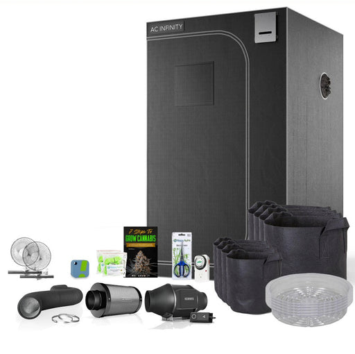 Happy Hydro 'The Essentials Plus' Grow Tent Kit | AC Infinity Tent & Ventilation | 4' x 4'  - LED Grow Lights Depot