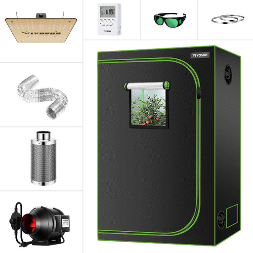 VIVOSUN GIY 4 x 2 ft. Basic Grow Kit with VS1000 LED Grow Light, 48" x 24" x 60"  - LED Grow Lights Depot
