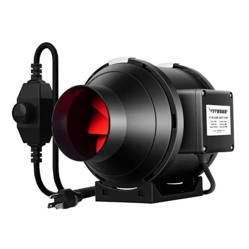 VIVOSUN 4-Inch 190 CFM Inline Duct Fan with Variable Speed Controller  - LED Grow Lights Depot