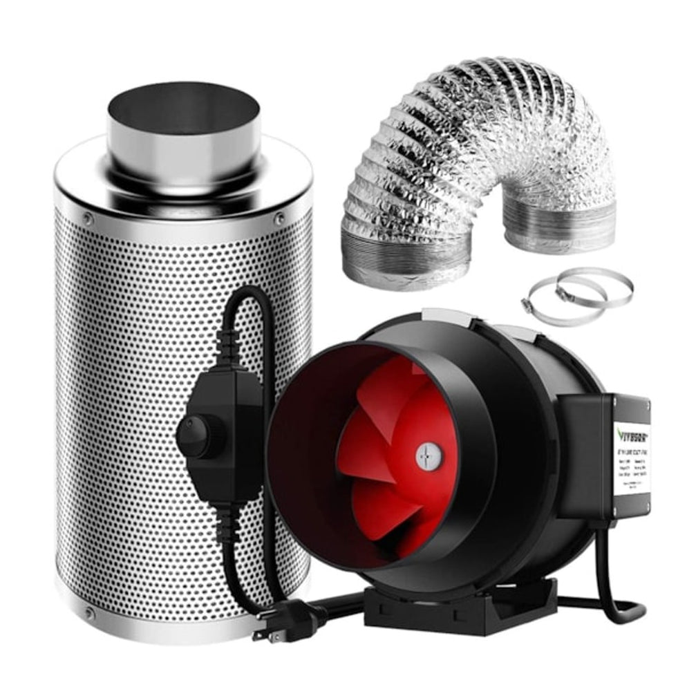 Buy VIVOSUN 6-Inch 390 CFM Inline Duct Fan Kit with Carbon Filter and ...