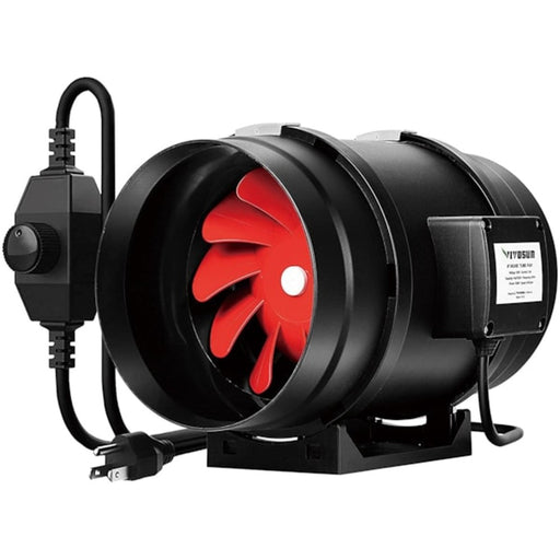 VIVOSUN 8-Inch 720 CFM Inline Duct Fan with Variable Speed Controller  - LED Grow Lights Depot